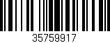 Código de barras (EAN, GTIN, SKU, ISBN): '35759917'