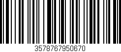 Código de barras (EAN, GTIN, SKU, ISBN): '3578767950670'