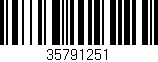 Código de barras (EAN, GTIN, SKU, ISBN): '35791251'
