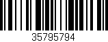 Código de barras (EAN, GTIN, SKU, ISBN): '35795794'