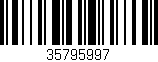 Código de barras (EAN, GTIN, SKU, ISBN): '35795997'