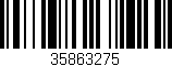 Código de barras (EAN, GTIN, SKU, ISBN): '35863275'