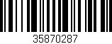Código de barras (EAN, GTIN, SKU, ISBN): '35870287'