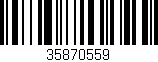Código de barras (EAN, GTIN, SKU, ISBN): '35870559'