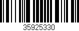 Código de barras (EAN, GTIN, SKU, ISBN): '35925330'