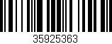 Código de barras (EAN, GTIN, SKU, ISBN): '35925363'