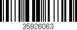 Código de barras (EAN, GTIN, SKU, ISBN): '35926063'