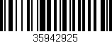 Código de barras (EAN, GTIN, SKU, ISBN): '35942925'