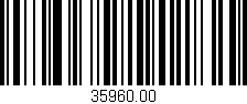 Código de barras (EAN, GTIN, SKU, ISBN): '35960.00'