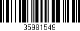 Código de barras (EAN, GTIN, SKU, ISBN): '35981549'