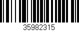 Código de barras (EAN, GTIN, SKU, ISBN): '35982315'