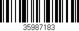 Código de barras (EAN, GTIN, SKU, ISBN): '35987183'