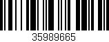 Código de barras (EAN, GTIN, SKU, ISBN): '35989665'