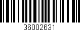 Código de barras (EAN, GTIN, SKU, ISBN): '36002631'
