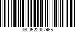 Código de barras (EAN, GTIN, SKU, ISBN): '3600523387465'