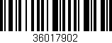 Código de barras (EAN, GTIN, SKU, ISBN): '36017902'