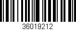 Código de barras (EAN, GTIN, SKU, ISBN): '36019212'