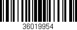 Código de barras (EAN, GTIN, SKU, ISBN): '36019954'