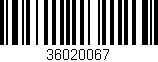 Código de barras (EAN, GTIN, SKU, ISBN): '36020067'