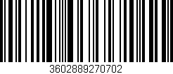 Código de barras (EAN, GTIN, SKU, ISBN): '3602889270702'