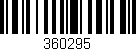 Código de barras (EAN, GTIN, SKU, ISBN): '360295'