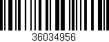 Código de barras (EAN, GTIN, SKU, ISBN): '36034956'