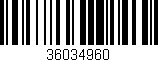 Código de barras (EAN, GTIN, SKU, ISBN): '36034960'