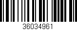 Código de barras (EAN, GTIN, SKU, ISBN): '36034961'