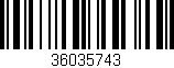 Código de barras (EAN, GTIN, SKU, ISBN): '36035743'