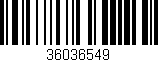 Código de barras (EAN, GTIN, SKU, ISBN): '36036549'