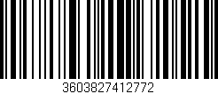 Código de barras (EAN, GTIN, SKU, ISBN): '3603827412772'