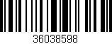 Código de barras (EAN, GTIN, SKU, ISBN): '36038598'