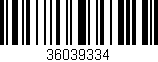 Código de barras (EAN, GTIN, SKU, ISBN): '36039334'