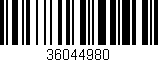 Código de barras (EAN, GTIN, SKU, ISBN): '36044980'