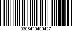 Código de barras (EAN, GTIN, SKU, ISBN): '3605470400427'