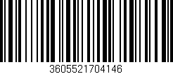 Código de barras (EAN, GTIN, SKU, ISBN): '3605521704146'