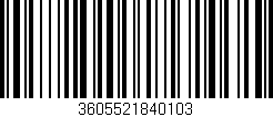 Código de barras (EAN, GTIN, SKU, ISBN): '3605521840103'
