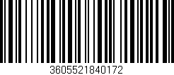Código de barras (EAN, GTIN, SKU, ISBN): '3605521840172'