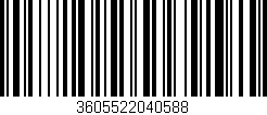 Código de barras (EAN, GTIN, SKU, ISBN): '3605522040588'