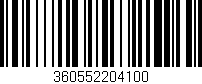 Código de barras (EAN, GTIN, SKU, ISBN): '360552204100'