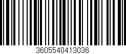 Código de barras (EAN, GTIN, SKU, ISBN): '3605540413036'