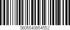Código de barras (EAN, GTIN, SKU, ISBN): '3605540654552'
