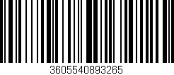 Código de barras (EAN, GTIN, SKU, ISBN): '3605540893265'