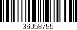 Código de barras (EAN, GTIN, SKU, ISBN): '36058795'