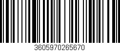 Código de barras (EAN, GTIN, SKU, ISBN): '3605970265670'