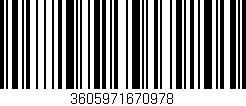 Código de barras (EAN, GTIN, SKU, ISBN): '3605971670978'