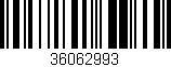 Código de barras (EAN, GTIN, SKU, ISBN): '36062993'
