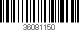 Código de barras (EAN, GTIN, SKU, ISBN): '36081150'