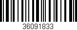 Código de barras (EAN, GTIN, SKU, ISBN): '36091833'