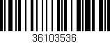Código de barras (EAN, GTIN, SKU, ISBN): '36103536'